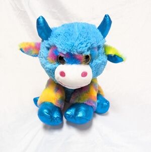 Fiesta Psychedelic Tie Dye  Bison Plush Stuffed Animal Taurus 10" RARE